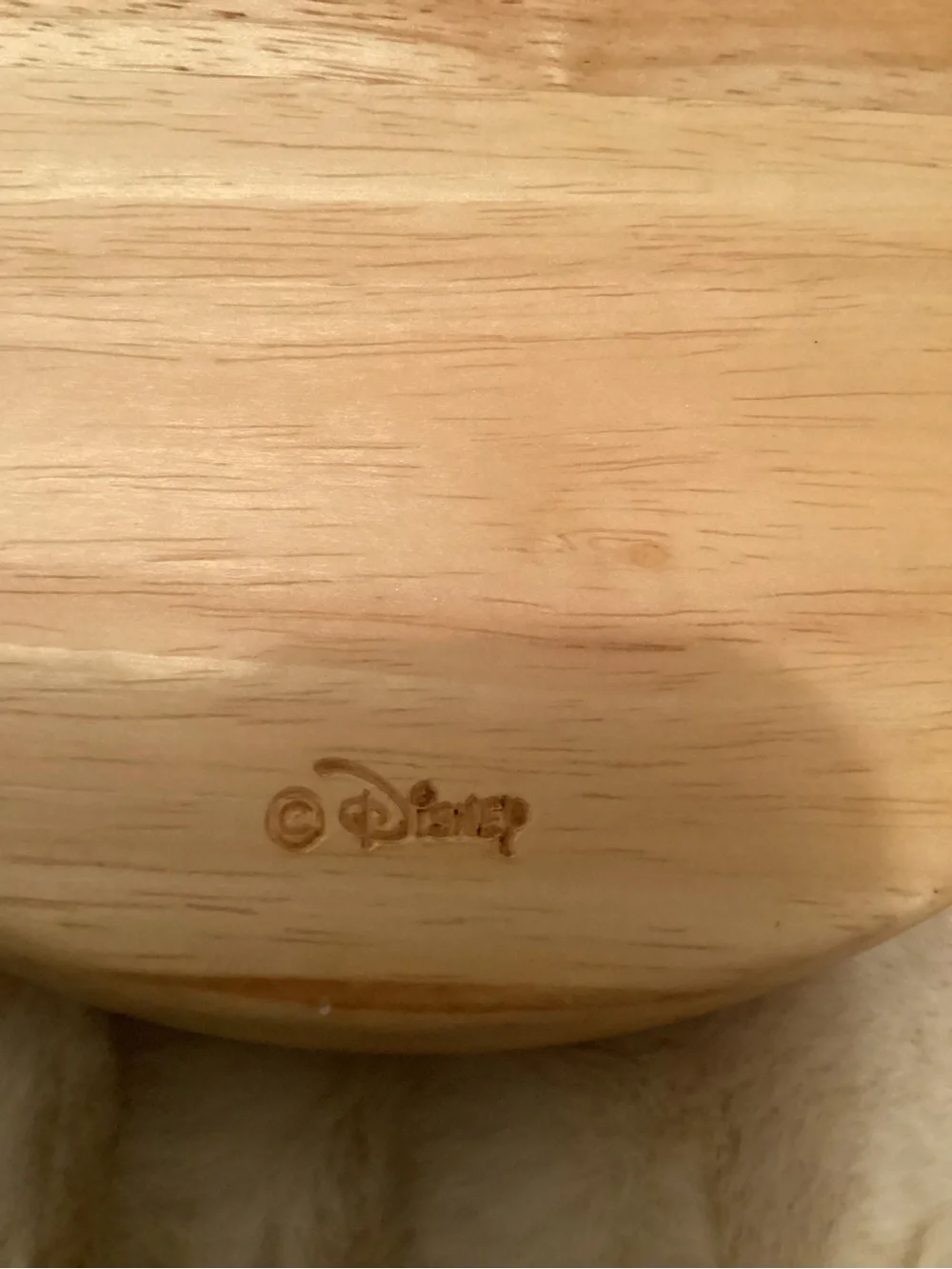 Wooden Mickey Mouse Shaped Cutting/Serving Board - Natural Wood 1990s